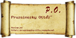Pruzsinszky Ottó névjegykártya