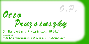 otto pruzsinszky business card